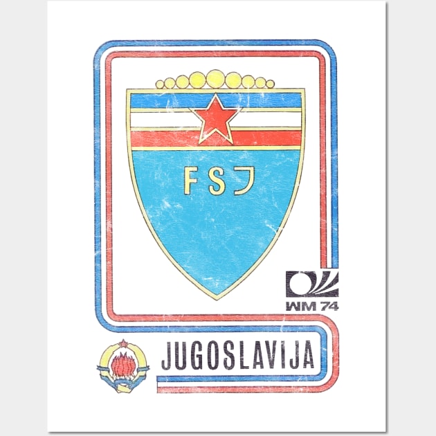 Yugoslavia / Vintage 70s Football Fan Wall Art by DankFutura